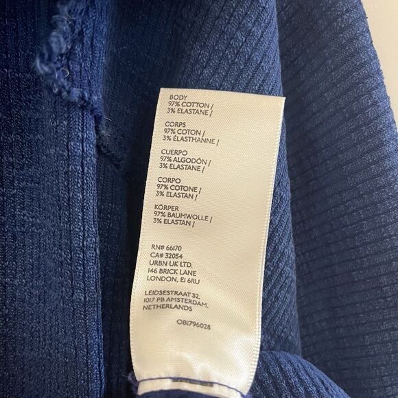 New Free People We The Free Not So Ordinary Pullover Polo Sweater Blue Sz XS - Picture 10 of 10